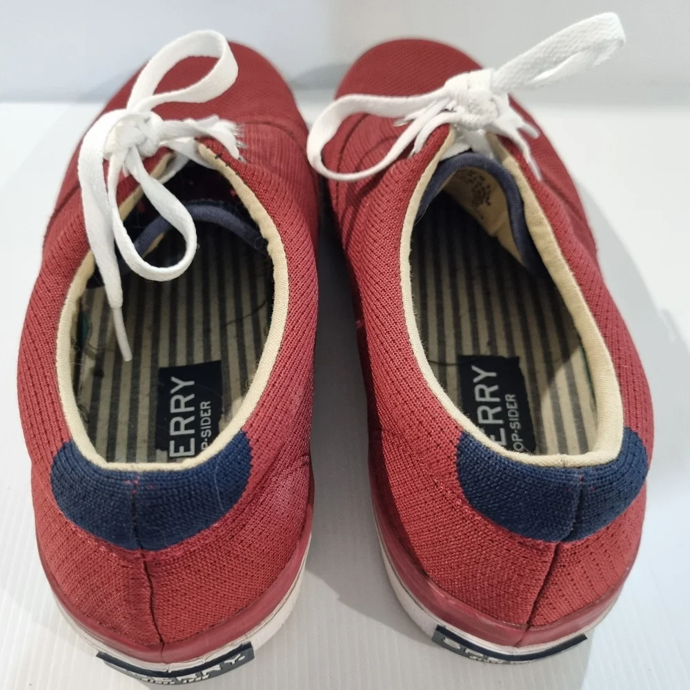 SPERRY Men's Maroon & White  Top-Sider Sneakers, Size 11 - Picture 6 of 15